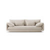SOFA Torino aus Samt ecru 3 Sitzplätze - Ecru, Textil (103/83/220cm) - Micadoni