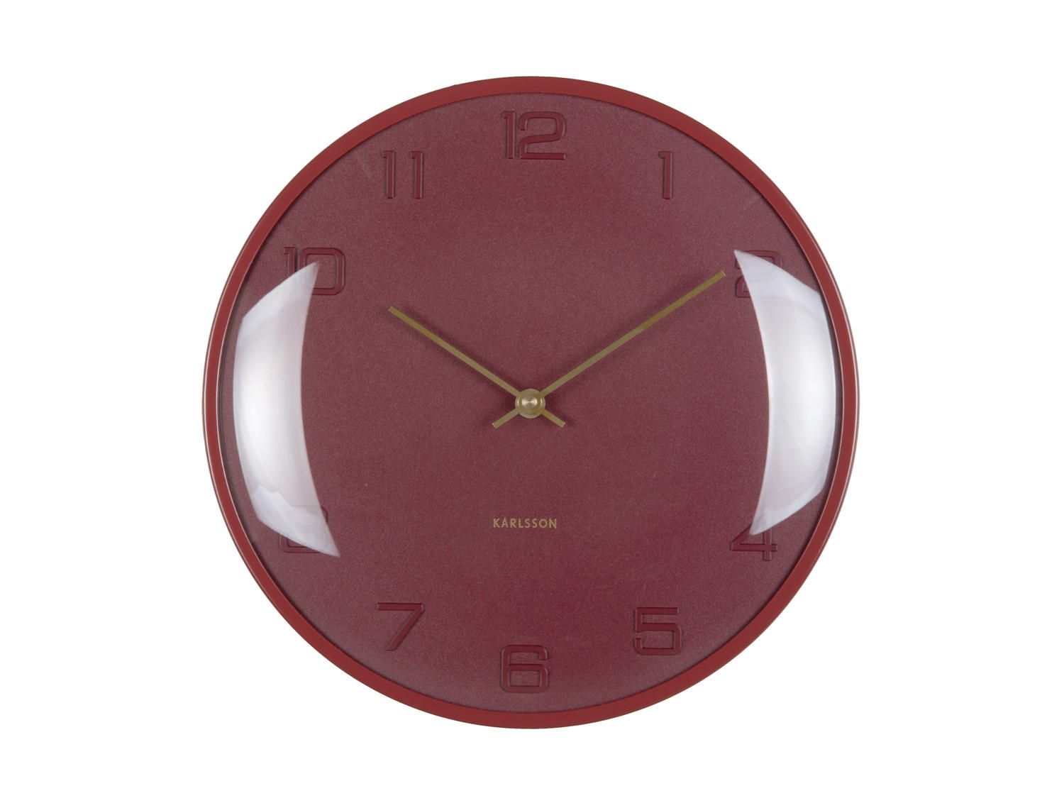 Karlsson Wanduhr Rot 3x30.5x30.5 cm