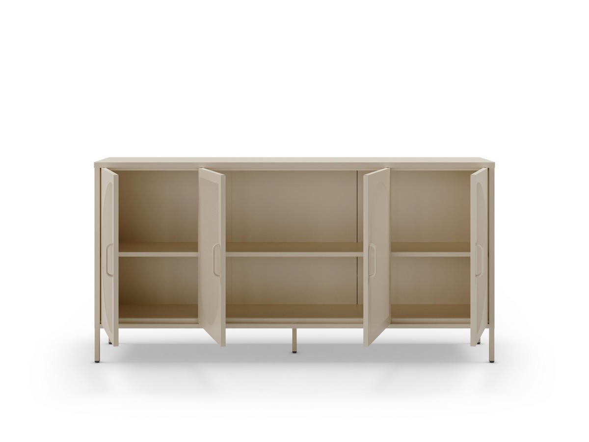 KOMMODE Tayra Beige 160/40/90 cm - Beige, Metall (40/90/160cm) - Drawer