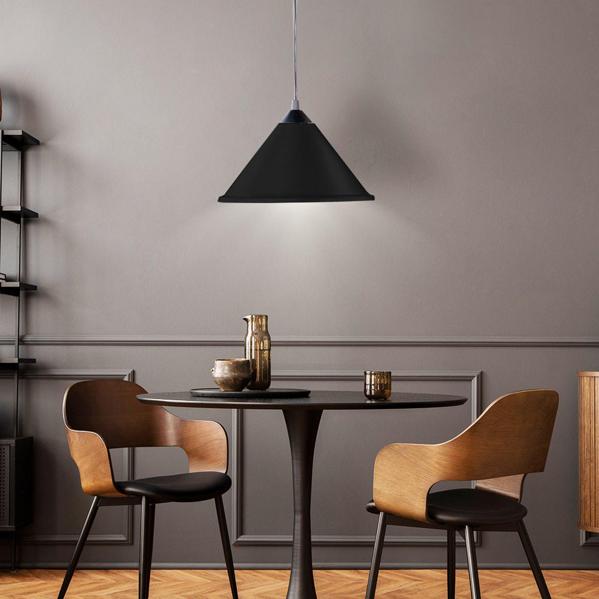 LED HÄNGELEUCHTE Metall Schwarz - Schwarz, Metall (6/11.2/15cm)