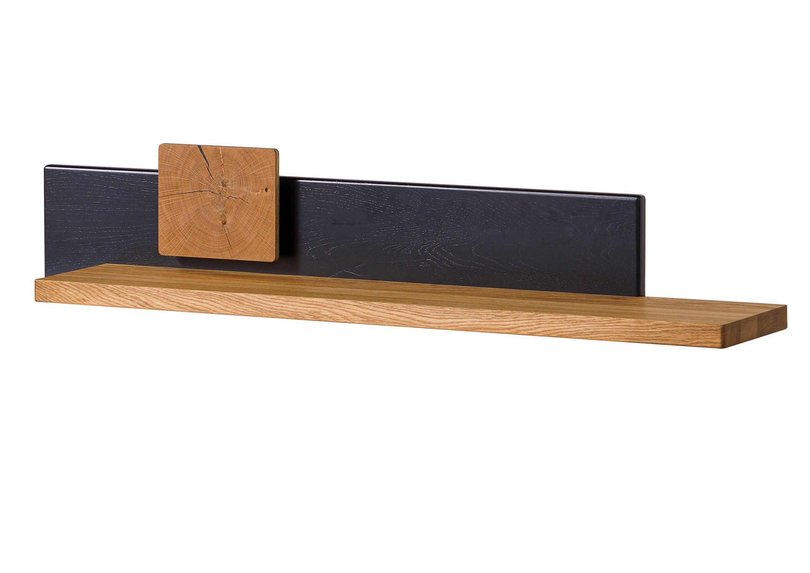 WANDREGAL Wildeiche 110x20x20 natur geölt/lackiert KITZBÜHEL #123 - Naturfarben, Holz (110/20/20cm) - Massivmoebel24