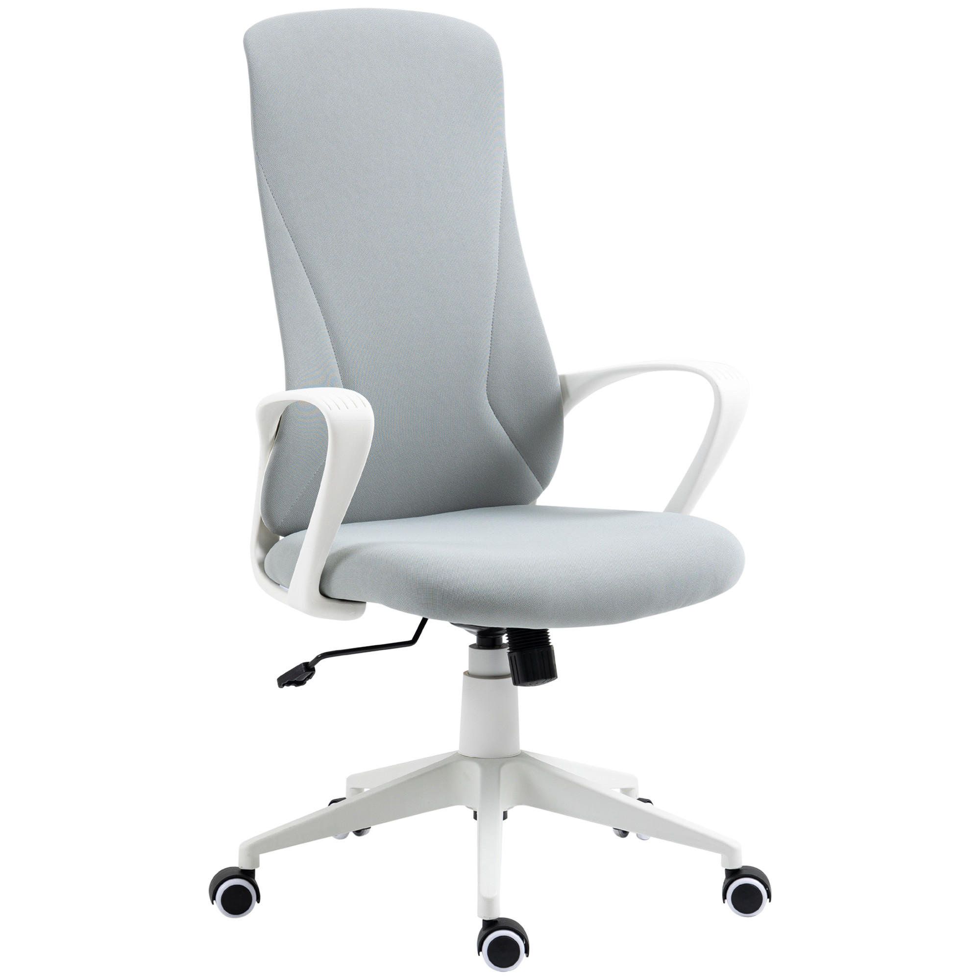 BÜROSTUHL, PC Stuhl, Stretchstoff, Hellgrau - Hellgrau, Textil (56/119.5/62cm) - Vinsetto