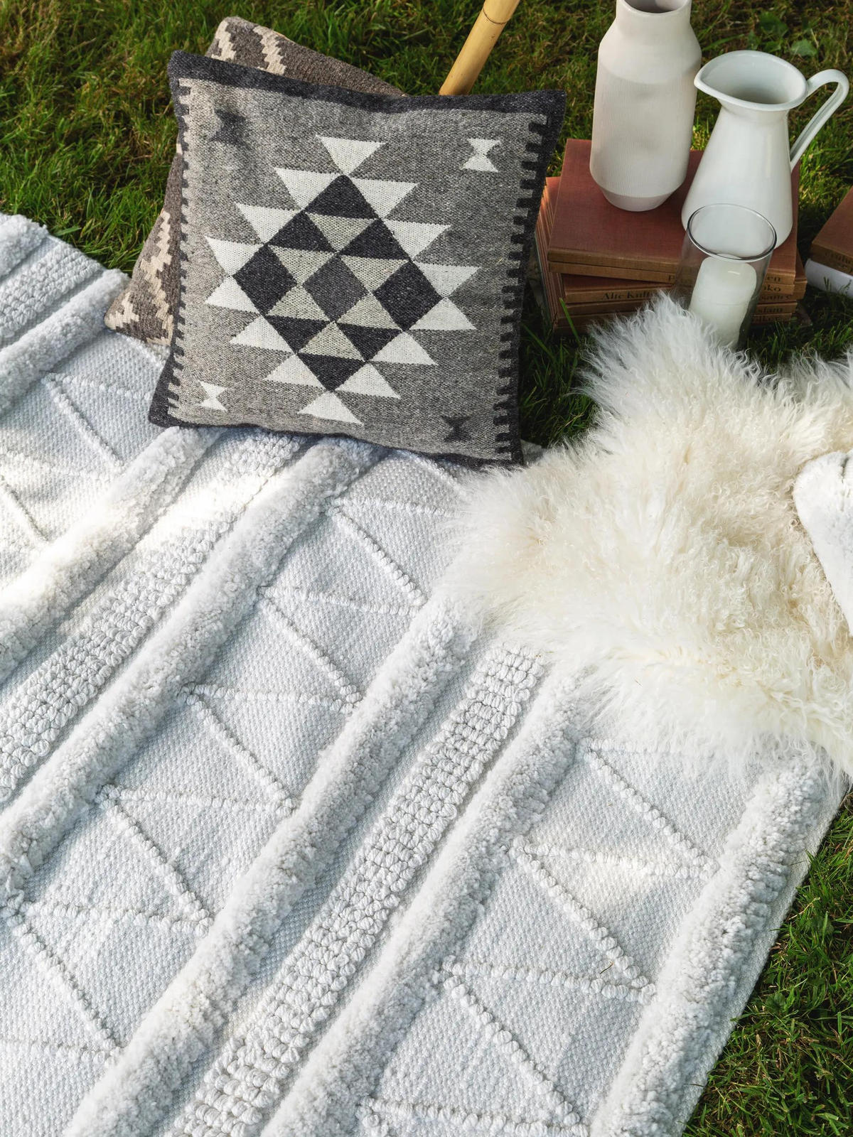 TEPPICH aus recyceltem Material Toni Ivory 80x150 cm - Creme, Textil (80/150cm) - benuta Pure