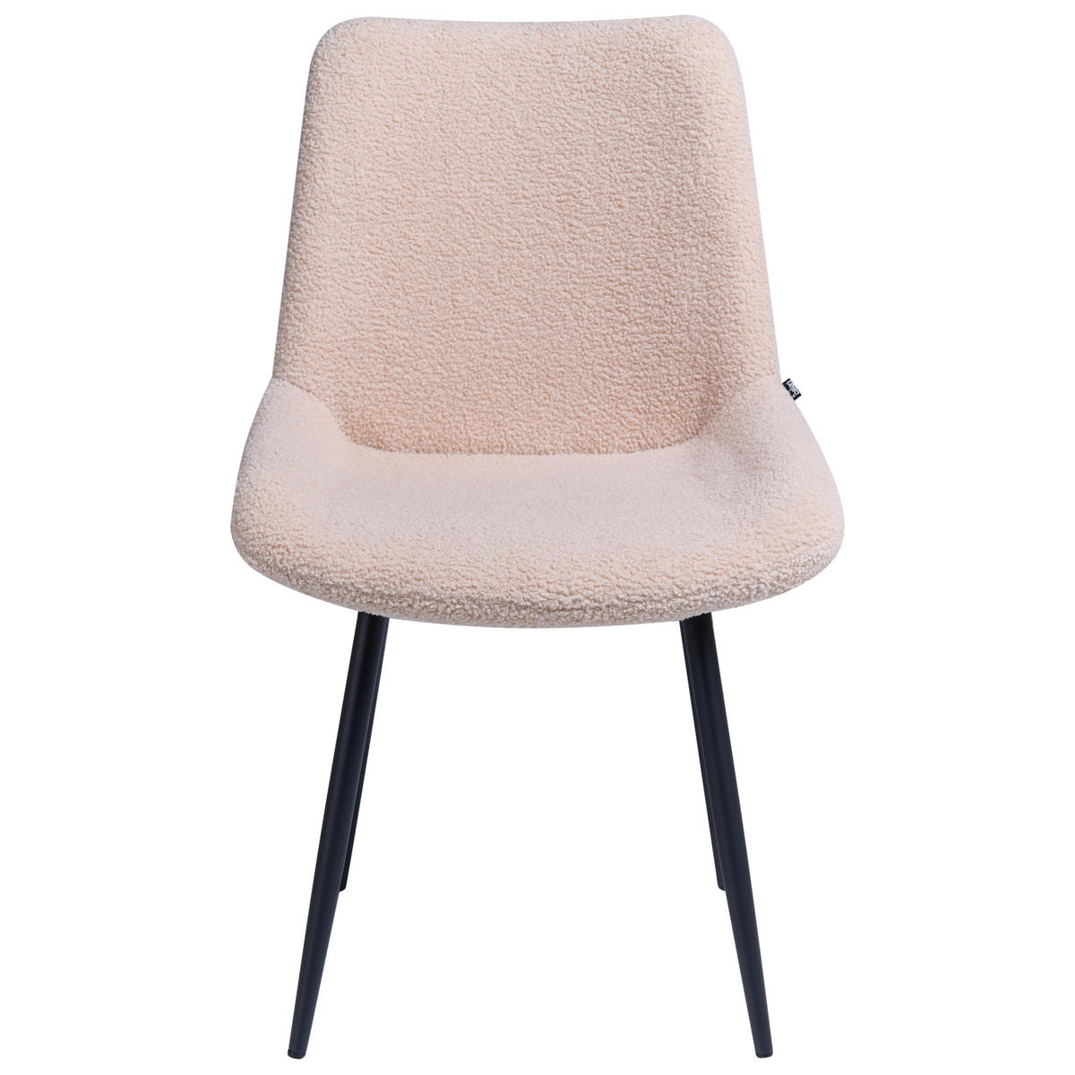 ESSZIMMERSTUHL 2er-Set Polyester Beige Avilla - Beige, Textil/Metall (51/82/59cm) - Beliani