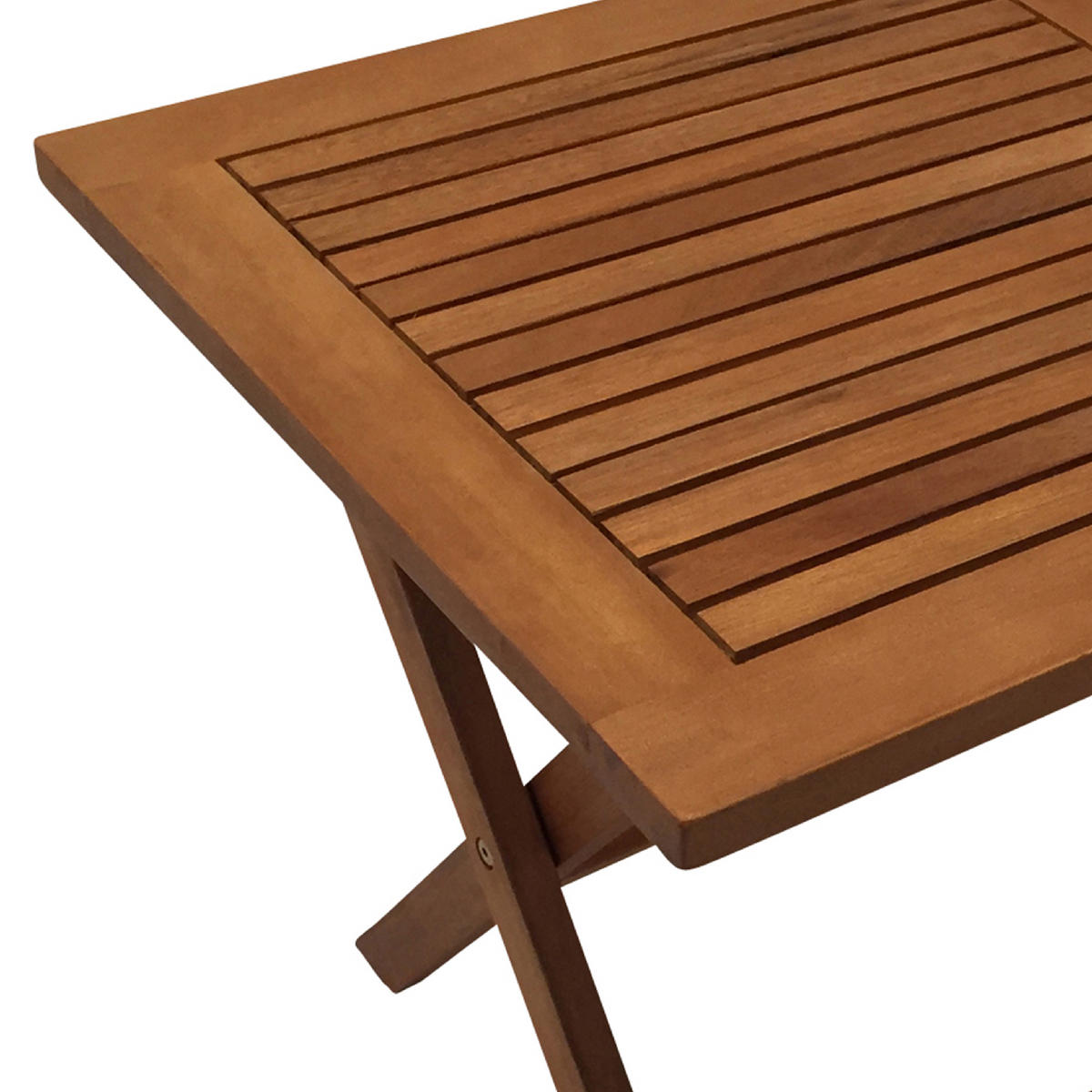 BEISTELL-KLAPPTISCH Atherton - Bistrotisch aus Akazienholz, Oberfäche geölt, BxTxH: 45x45x45 cm - Braun, Metall (45/45/45cm) - TPFGarden