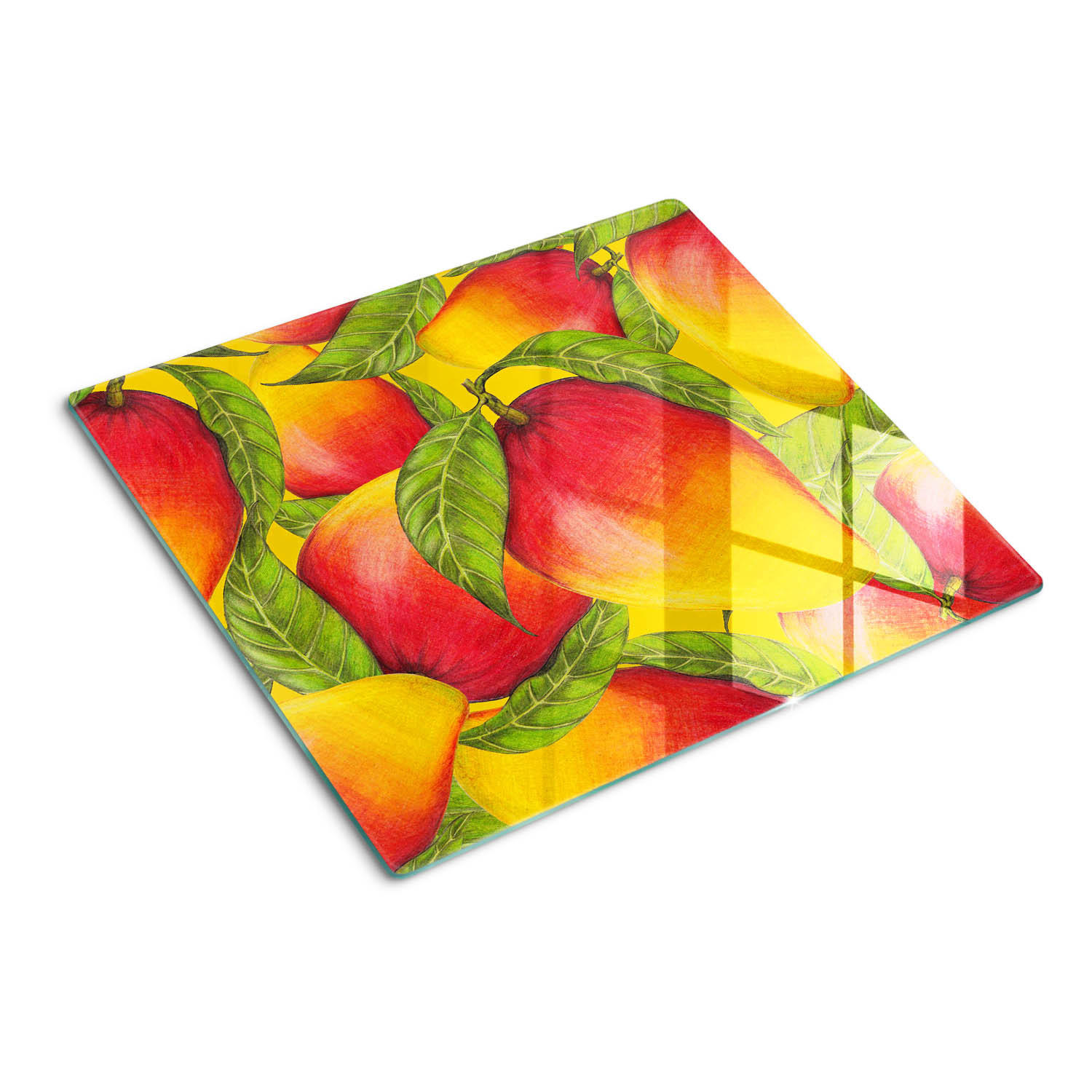 GLASPLATTE 60x52 cm Mango - Multicolor, Glas (60/0.4/52cm) - TULUP