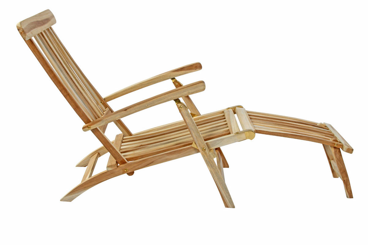 GARTENLIEGE PUCCON - Beige, Holz (150/100/60cm) - SAM