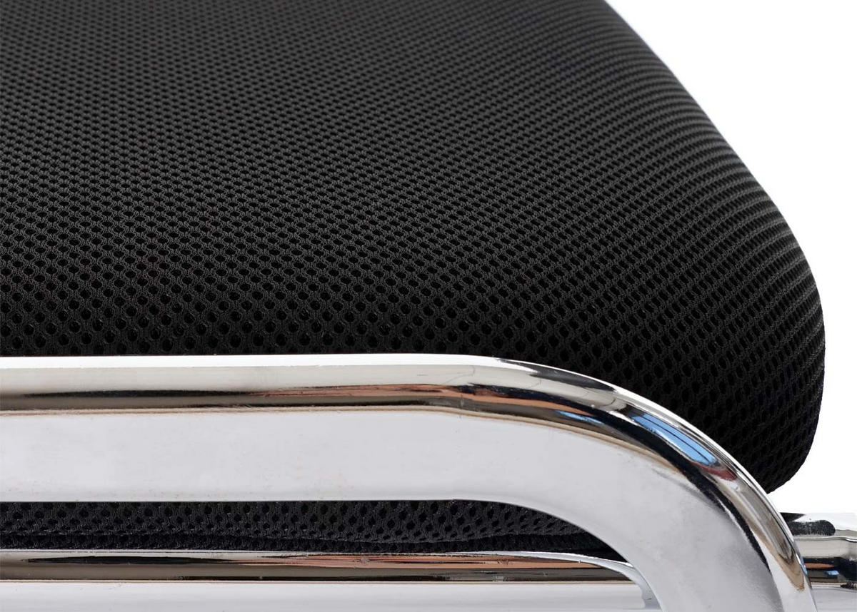 BESUCHERSTUHL Schwarz 2er-Set - Schwarz, Textil (49/83/58cm) - MCW