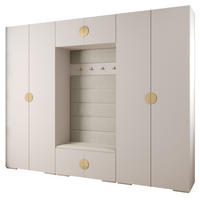 GARDEROBEN-SET 236,7/300/47 - Goldfarben/Schwarz, Holz/Kunststoff (300/236.7/47cm) - Abiks Möbel