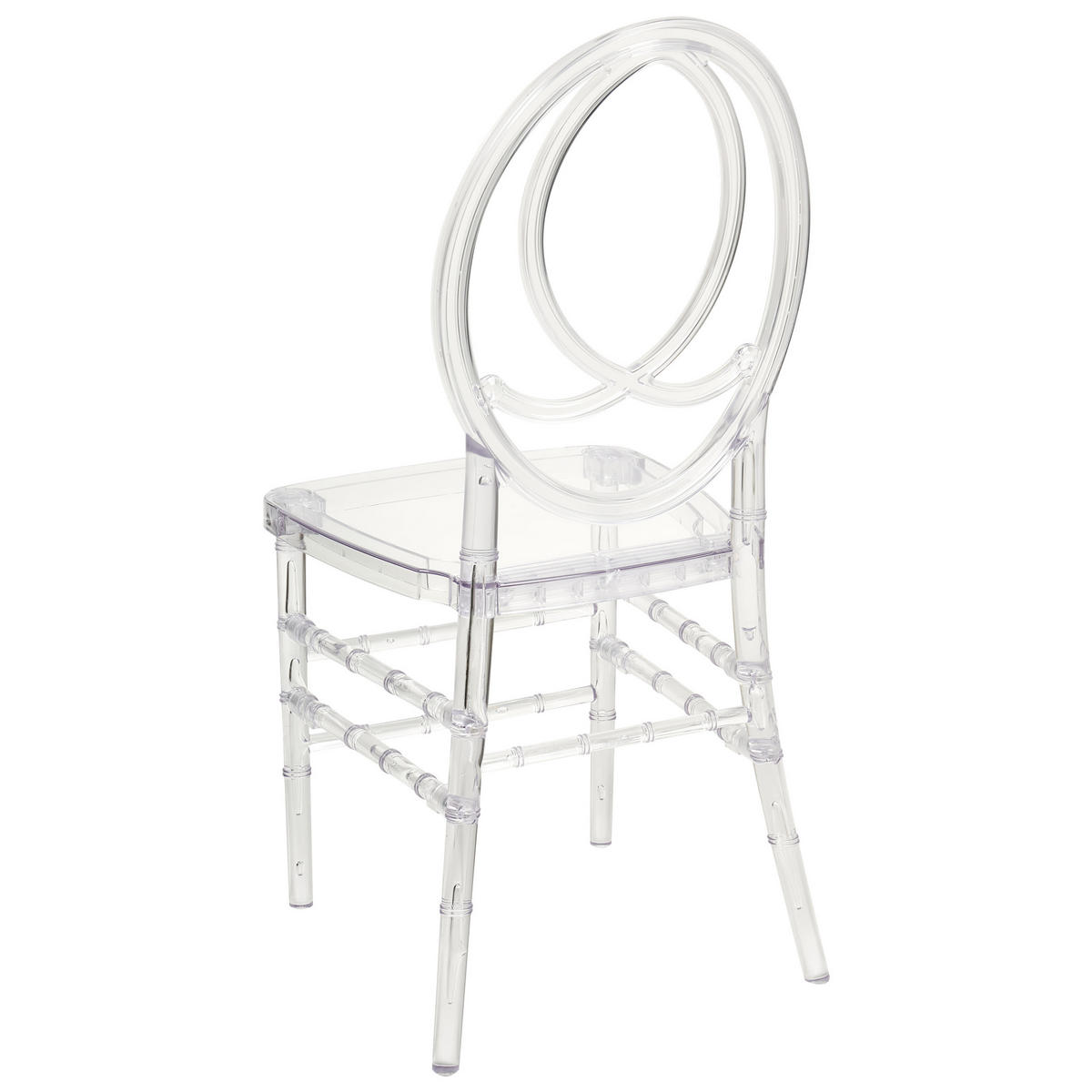 BANKETTSTUHL 2er-Set Transparent Midway - Transparent, Kunststoff (41/92/41cm) - Beliani