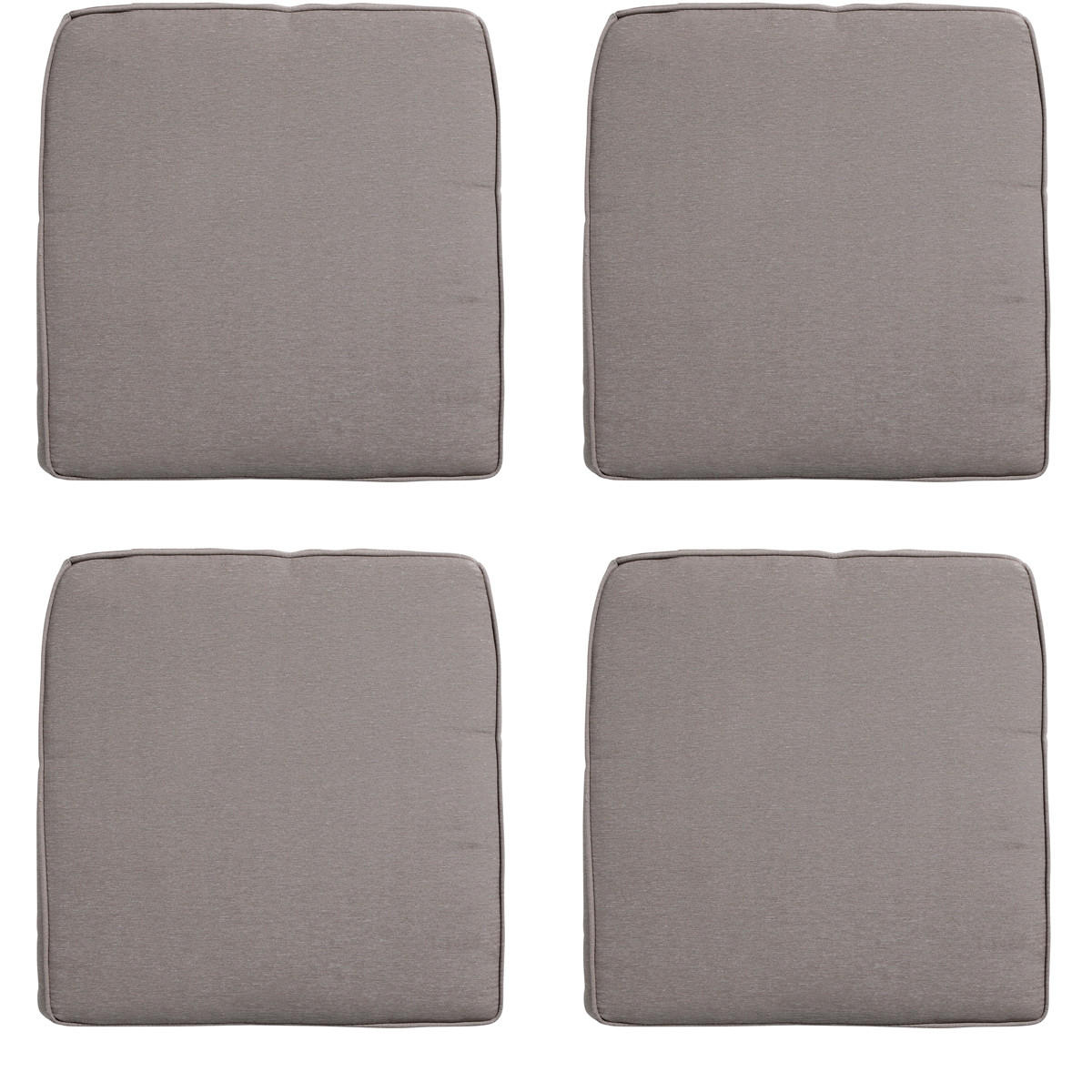 SITZKISSEN Panama 48/48 cm 4er-Set - Taupe, Textil (48/5/48cm) - Madison