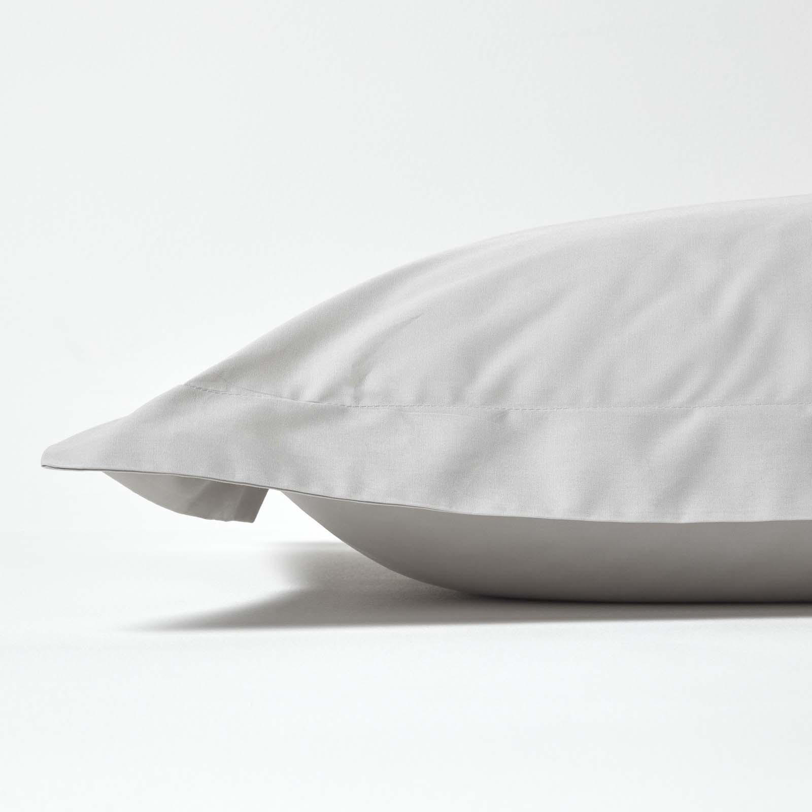 KISSENBEZUG Perkal mit Stehsaum, Fadendichte 200 - Grau, Textil (50/90cm) - Homescapes