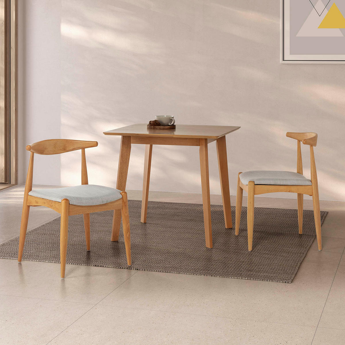 MASĂ DE MASA Pomago 80x80 cm, culoare stejar - culoare lemn stejar, lemn (24/63/150cm) - VS Venta-stock