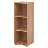 REGAL - 3 Ordnerhöhen 40/40/110 cm in Nussbaumfarben - Nussbaumfarben, Holzwerkstoff (40/110/40cm) - bümö