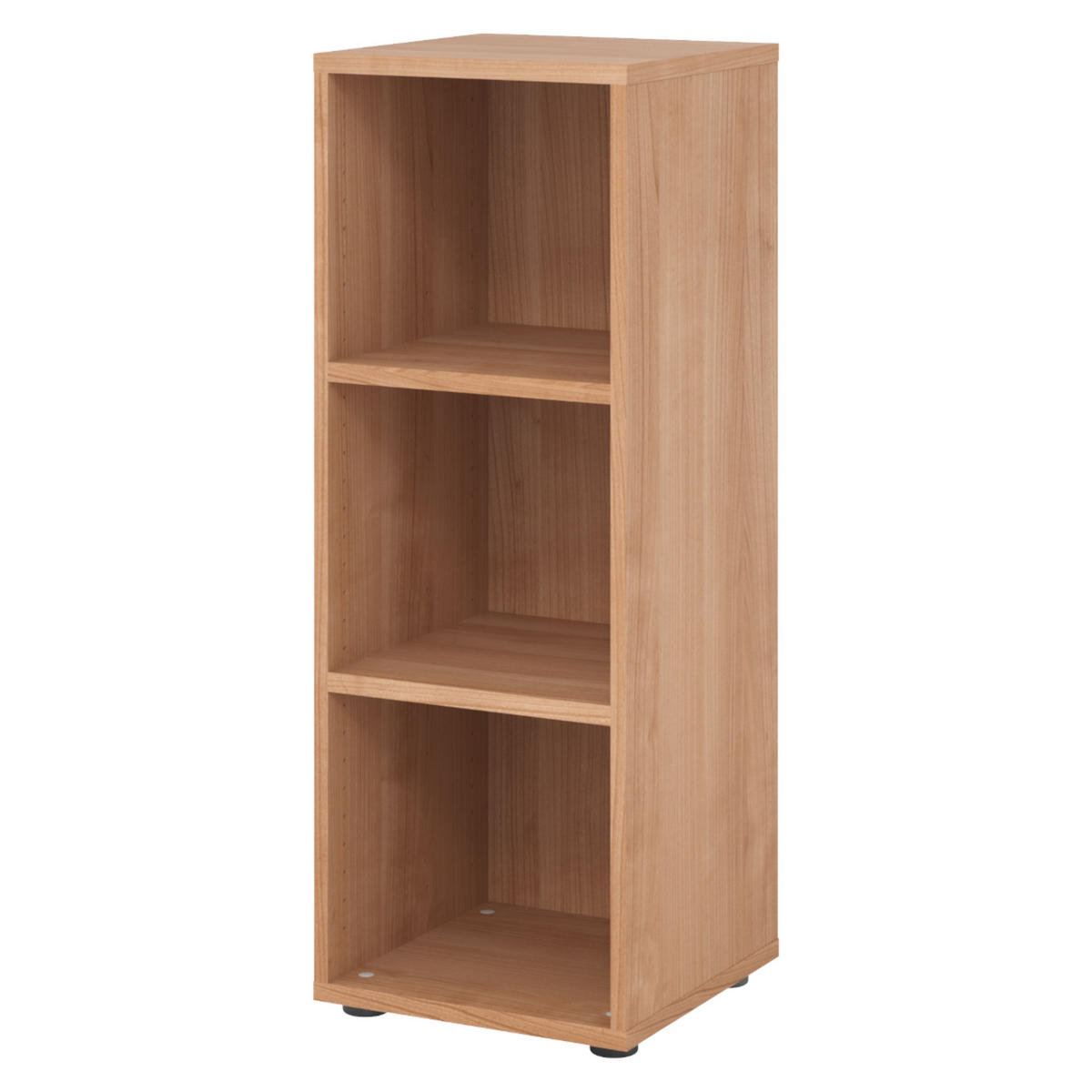 REGAL - 3 Ordnerhöhen 40/40/110 cm in Nussbaumfarben - Nussbaumfarben, Holzwerkstoff (40/110/40cm) - bümö