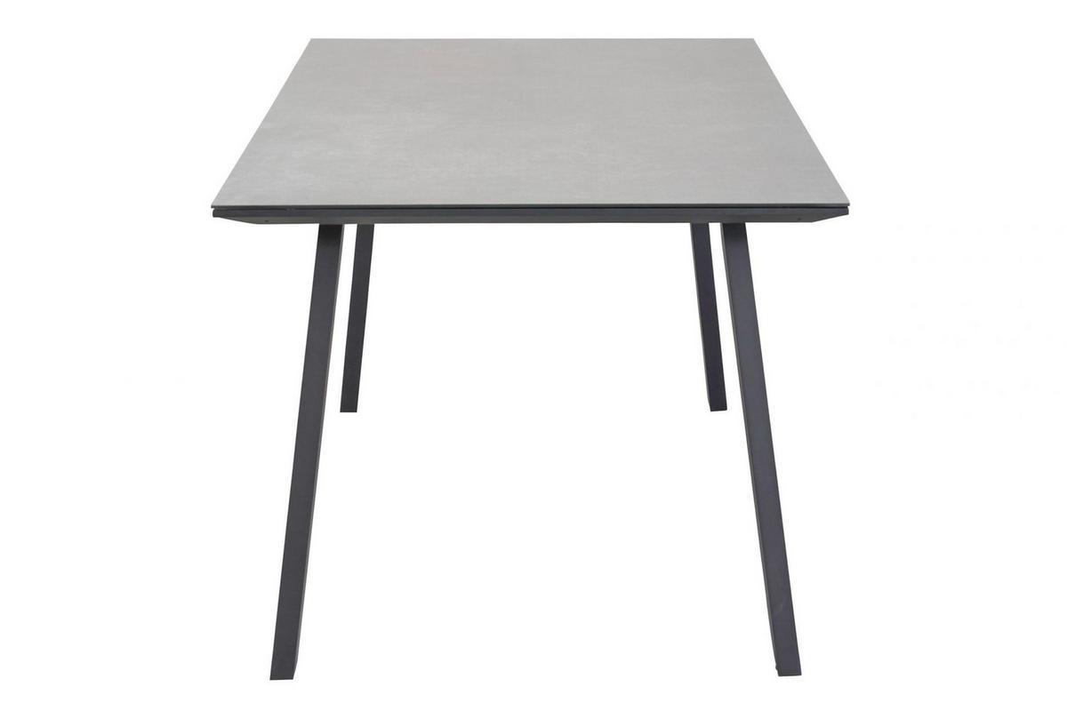 GARTENTISCH Denver 180x90x75cm, Glaskeramik, Grau - Grau, Keramik (90/180/75cm) - dasmöbelwerk