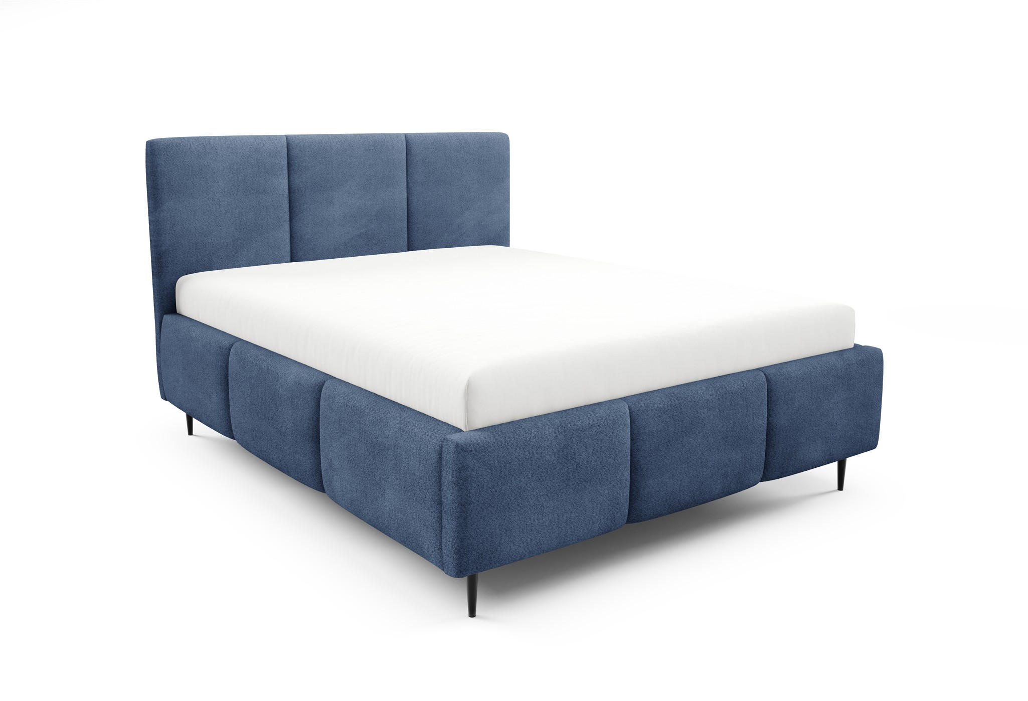 POLSTERBETT Miami Komplettset - Blau, Holzwerkstoff/Textil (180/200cm) - Fun Möbel