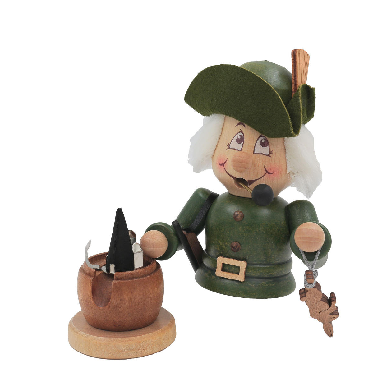 RAUCHFIGUR Wichtel Jäger 15cm - Multicolor, Holz (9/15/0.1cm)