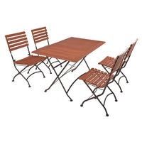 GARTEN-SITZGRUPPE Asta 5-teilig Gartenmöbel-Set - Braun, Holz - DELUKE