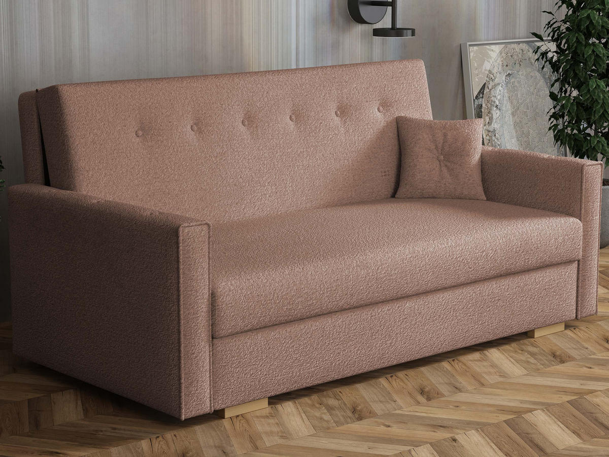 SCHLAFSOFA Viva Sonic IV - Schwarz/Braun, Holz/Textil (173/85/100cm) - MIRJAN24