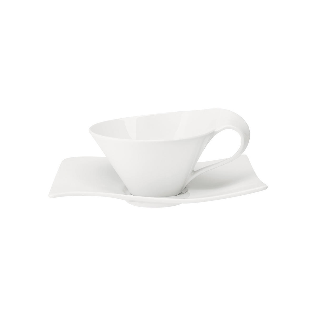 TEETASSE MIT UNTERTASSE NewWave weiß 220 ml - Weiß, Keramik (14.6/9.6/18cm) - Villeroy & Boch