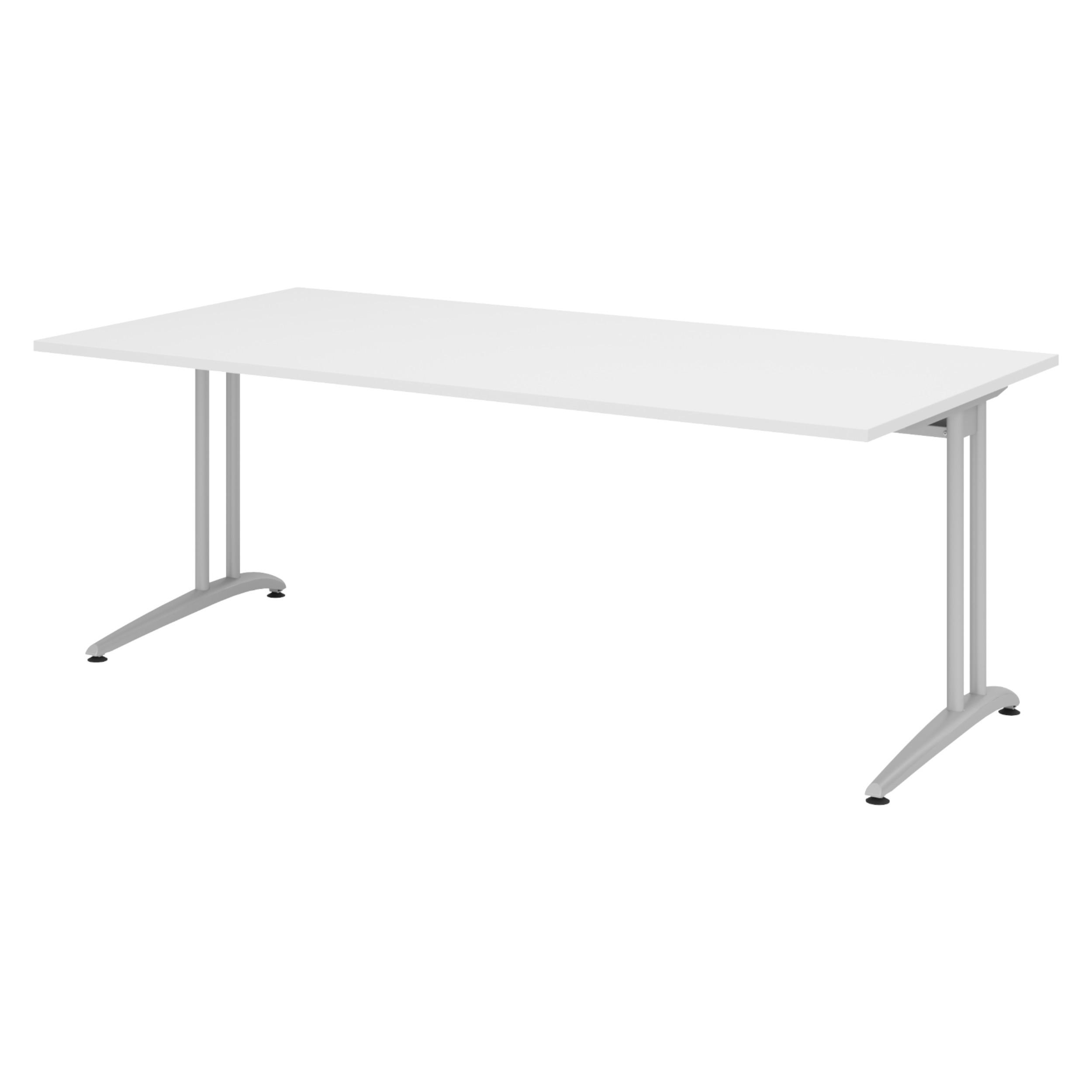 SCHREIBTISCH Serie-B 100/200/72 cm in Weiß - Weiß, Holzwerkstoff (100/200/72cm) - bümö