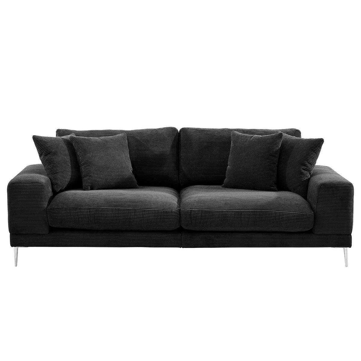 3-SITZER SOFA - Schwarz, Textil (243/92/103cm) - home24