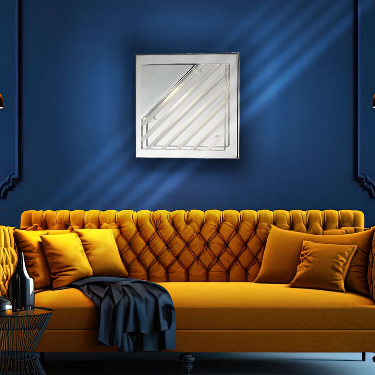 LED WANDLEUCHTE MIA Chrom Silber Aluminium - Silberfarben, Metall (15/6.5/15cm) - Esto