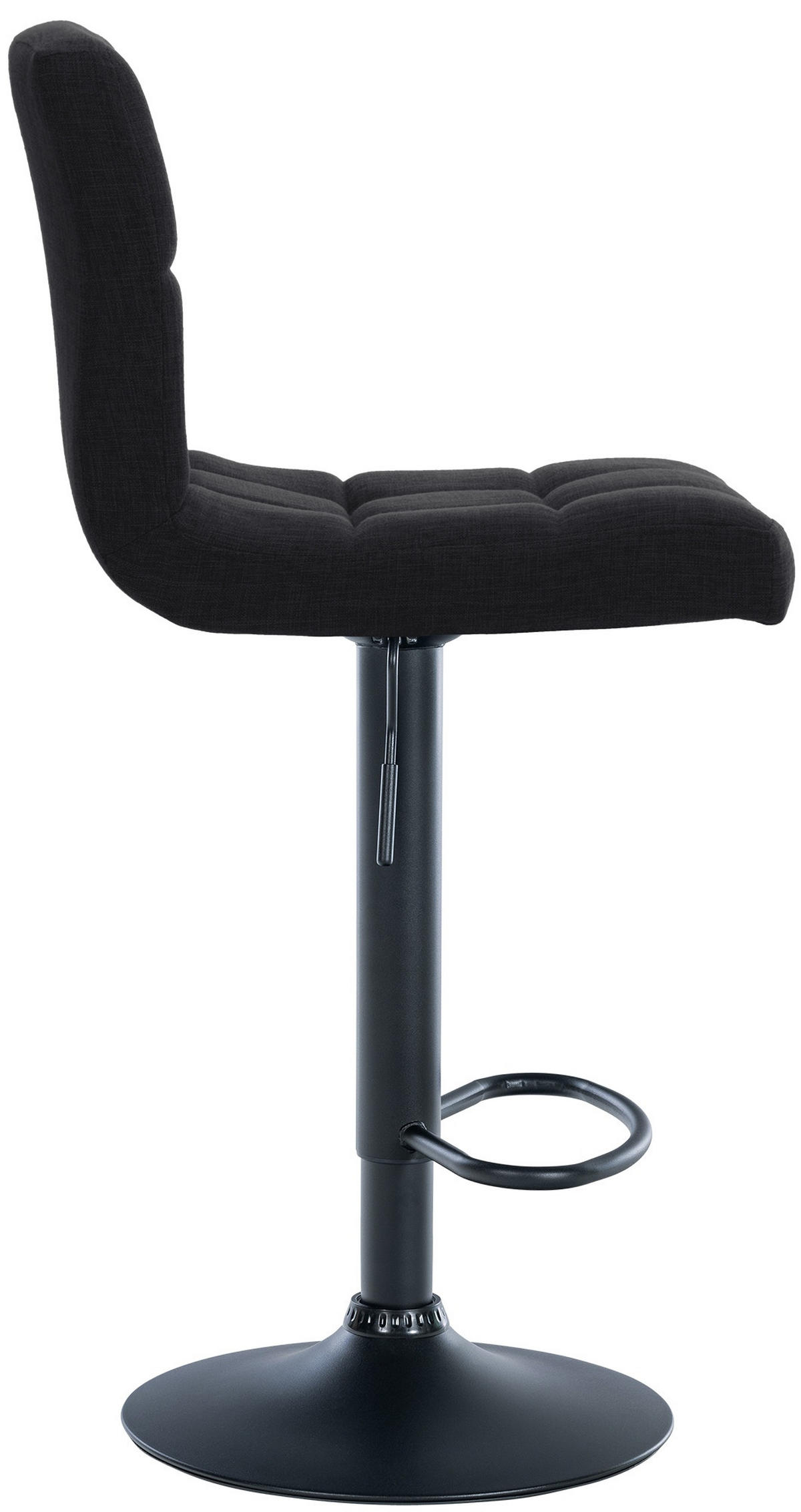 BARHOCKER 2er Set Stoff schwarz - Schwarz, Textil/Metall (46/94/47cm) - CLP