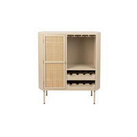 WEINSCHRANK Amaya Rattan - Beige, Holzwerkstoff (90/100/38cm) - Housecraft Living