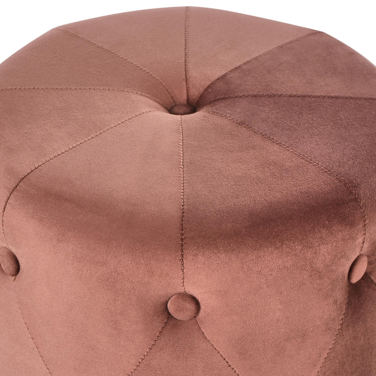 POUF Braun Carrollton - Goldfarben/Braun, Textil (40/41/40cm) - Beliani