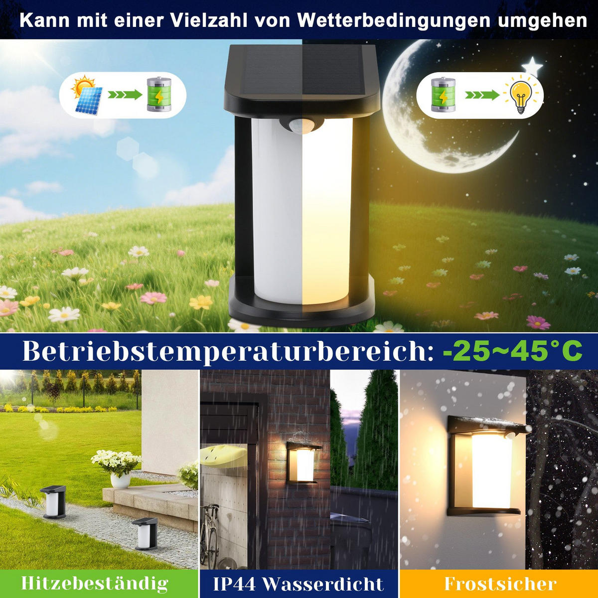VENKOVNÍ nástěnné svítidlo Berlinchen II 18/10,5/12,7 cm - černá, plast (10.5/12.7/18cm) - Nettlife