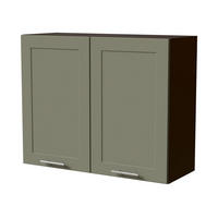 HÄNGESCHRANK Oslo W3/90 Lava / Reed Green Matt 90 / 32,5 / 72cm - Dunkelgrau/Grün, Holz/Holzwerkstoff (90/72/32.5cm) - Feldmann-Wohnen