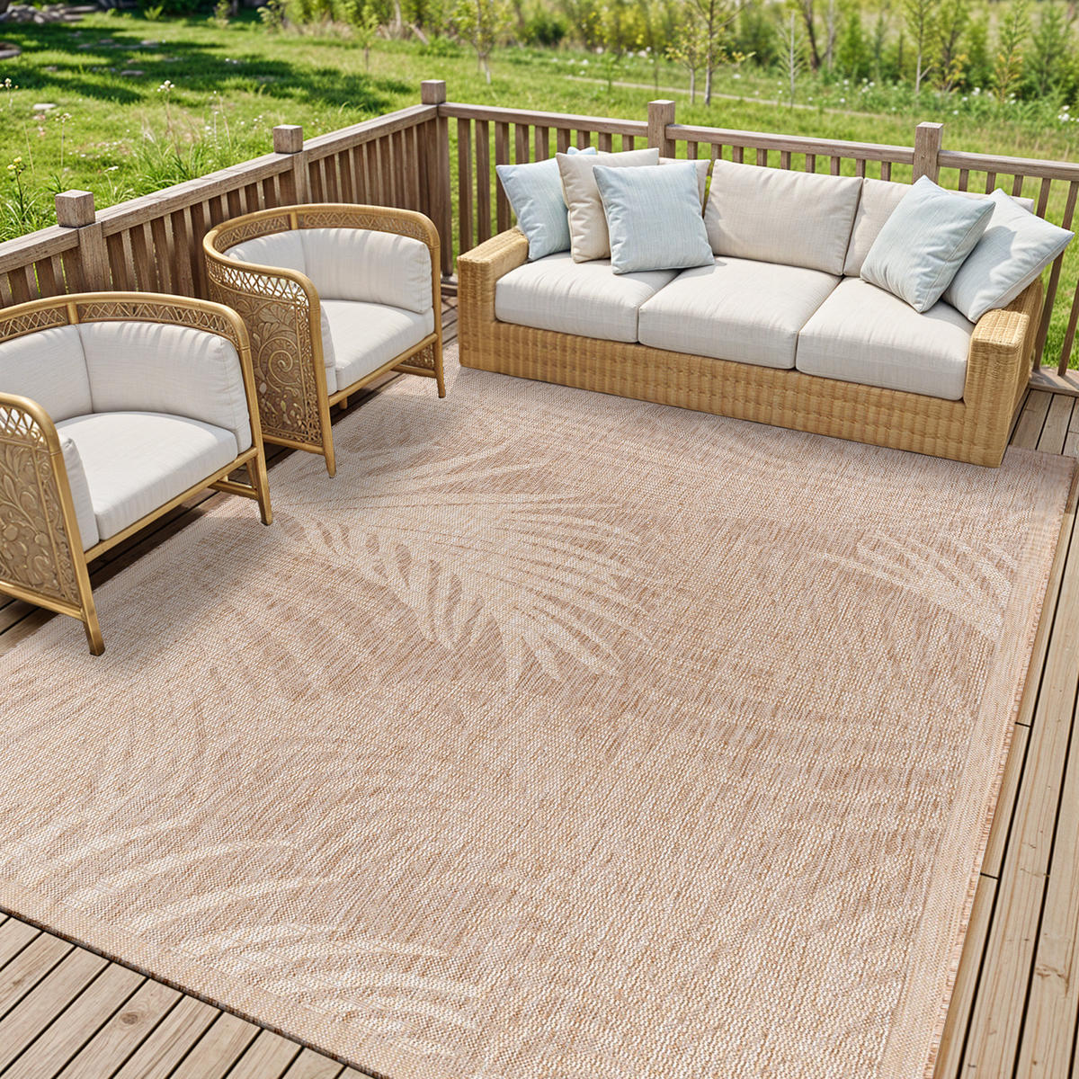 OUTDOORTEPPICH Jute-Optik 200/275 cm Beige - Braun, Kunststoff/Textil (200/275cm) - LIVABLISS