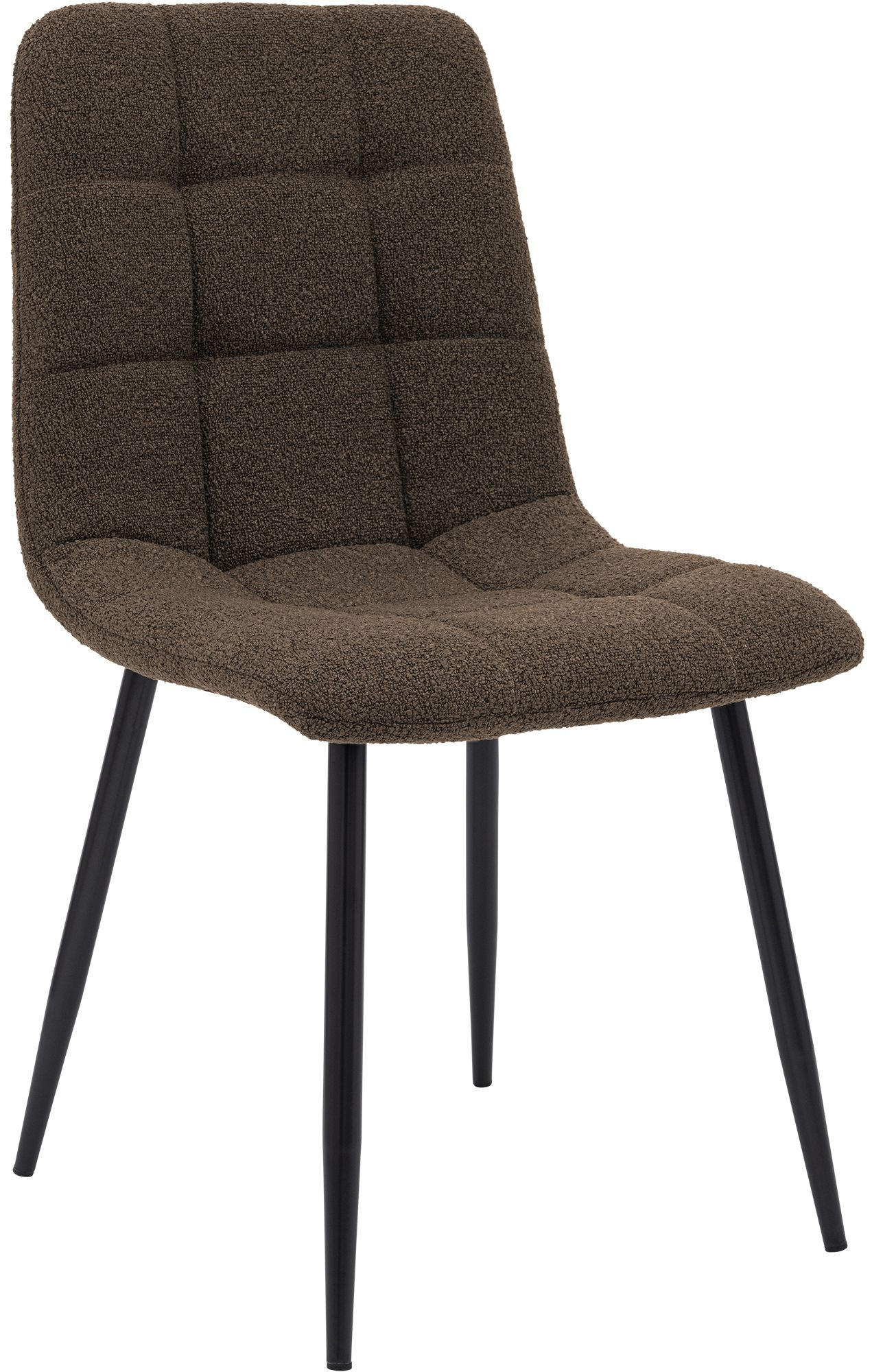 ESSZIMMERSTUHL Stoff Braun - Schwarz/Braun, Textil/Metall (45/84/55cm) - CLP