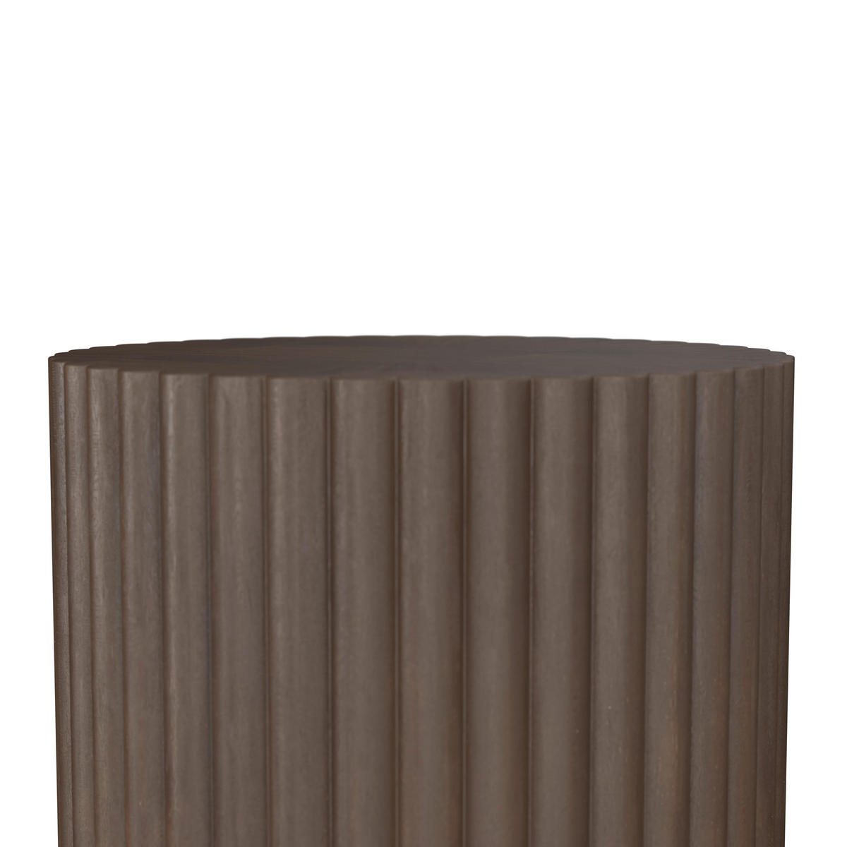 COUCHTISCH Zelia Braun/Walnussfarben MDF rund - Walnussfarben, Holz (80/80/45cm) - Bessagi Home