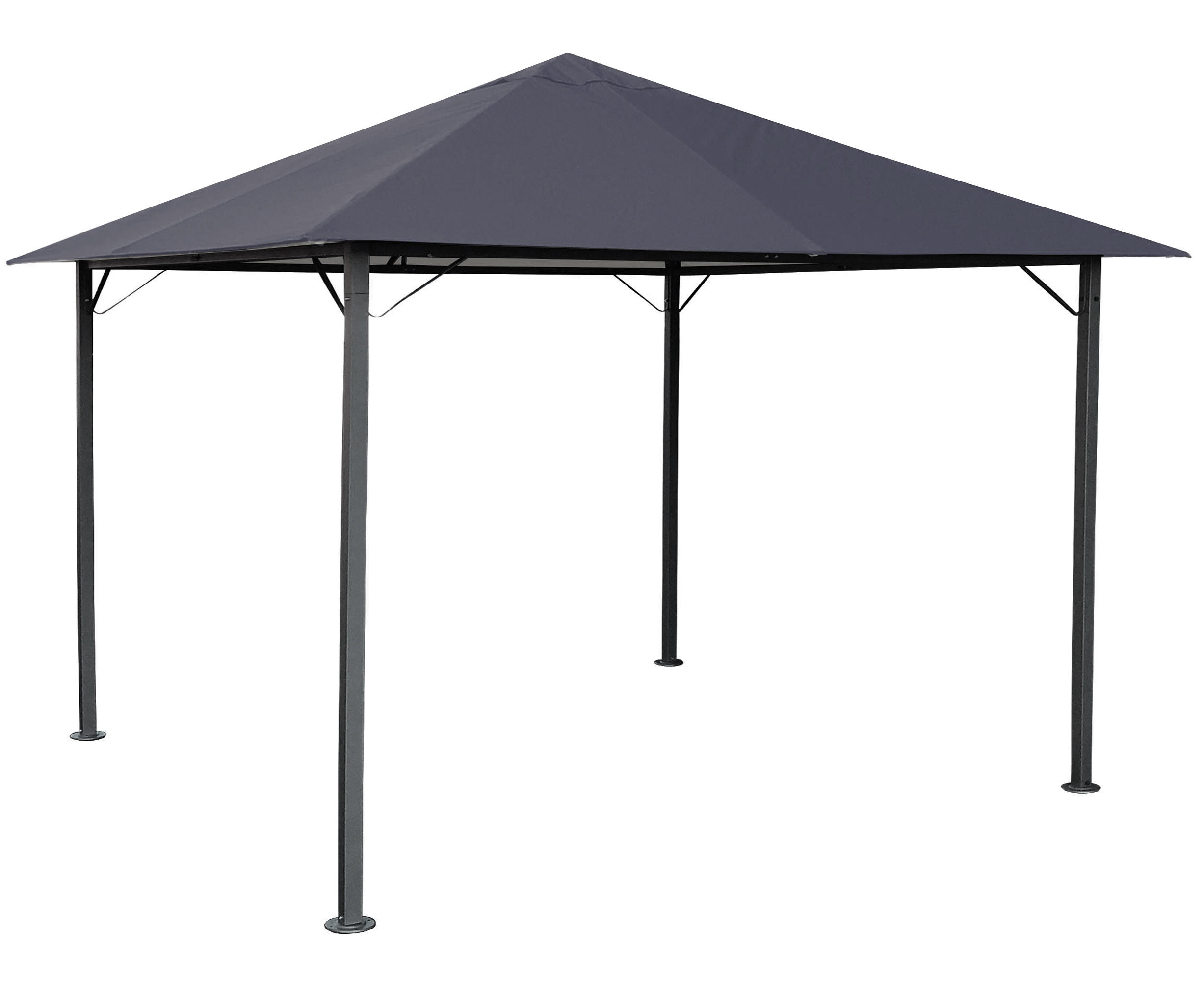 PAVILLON Nizza 3x3m Grau - Grau, Metall (300/263/300cm) - QUICK STAR