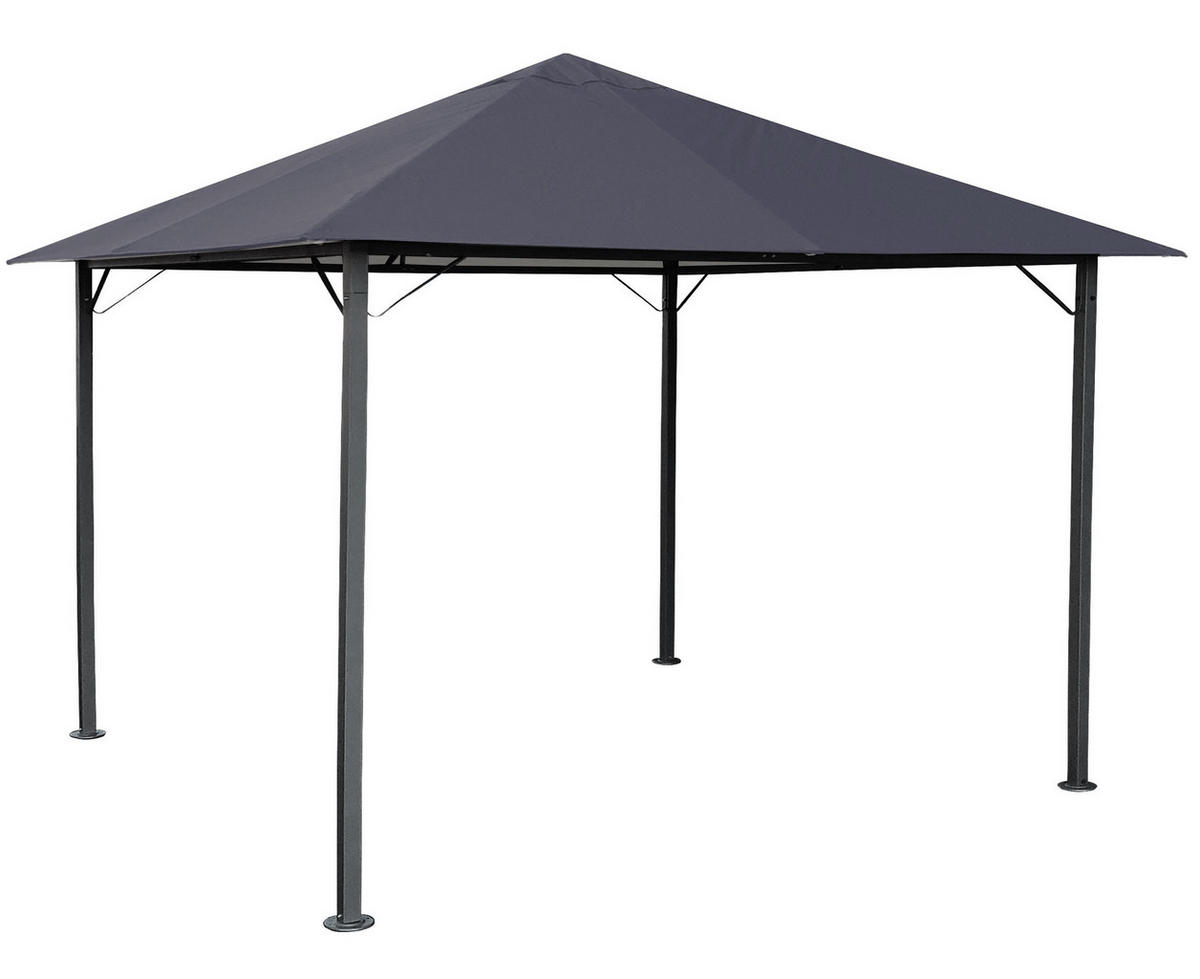 PAVILLON Nizza 3x3m Grau inkl. Seitenwand Set - Grau, Metall (300/263/300cm) - QUICK STAR