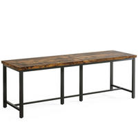 DOPPELSCHREIBTISCH 200 cm Vintage Braun/Schwarz - Braun, Holzwerkstoff (60/200/77cm)