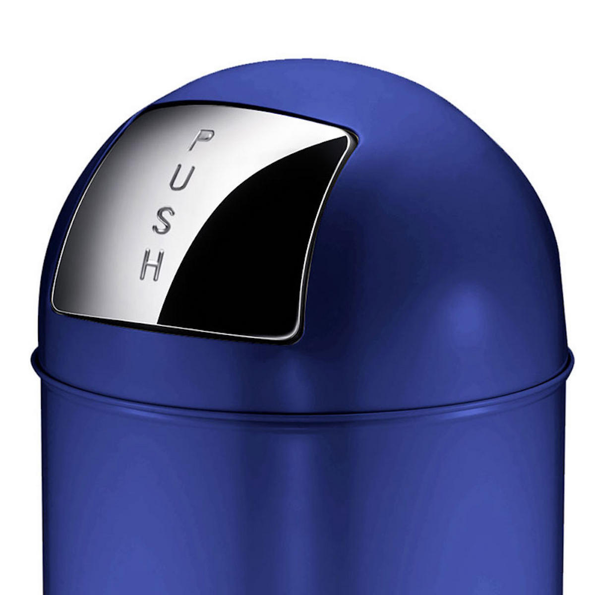 MÜLLEIMER Mit Pushdeckel & Inneneimer Aus Metall 40 Liter 74 x 34 x 34 cm Blau - Blau, Metall (34/74/34cm) - PROREGAL
