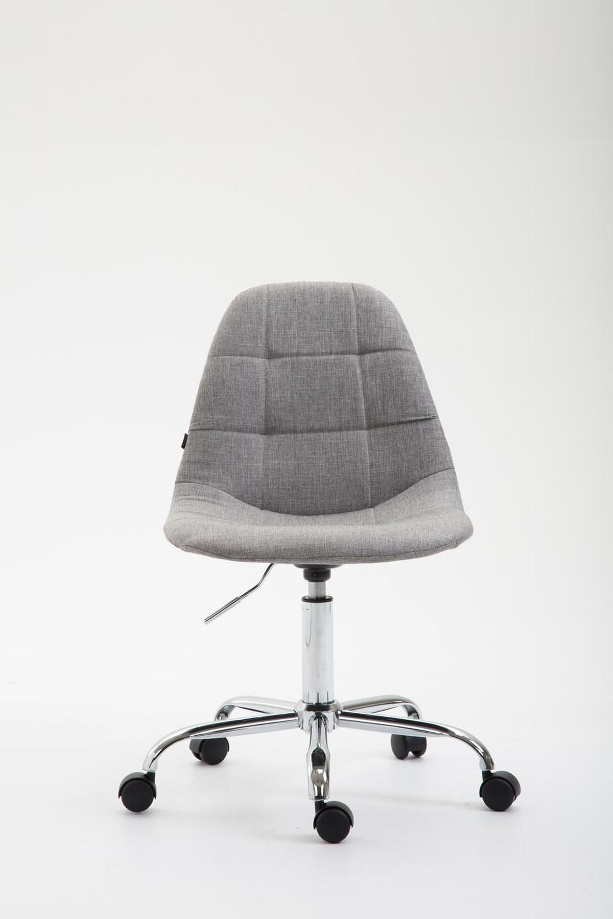 DREHSTUHL Stoff grau - Chromfarben/Grau, Textil/Metall (47/79/56cm) - CLP