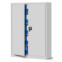 AKTENSCHRANK JAN II - Grau, Metall (115/185/40cm) - Jan Nowak