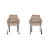 ESSZIMMERSTUHL Lenny Taupe 64/56/84 cm 2er-Set - Taupe, Textil (56/84/64cm) - LABEL51