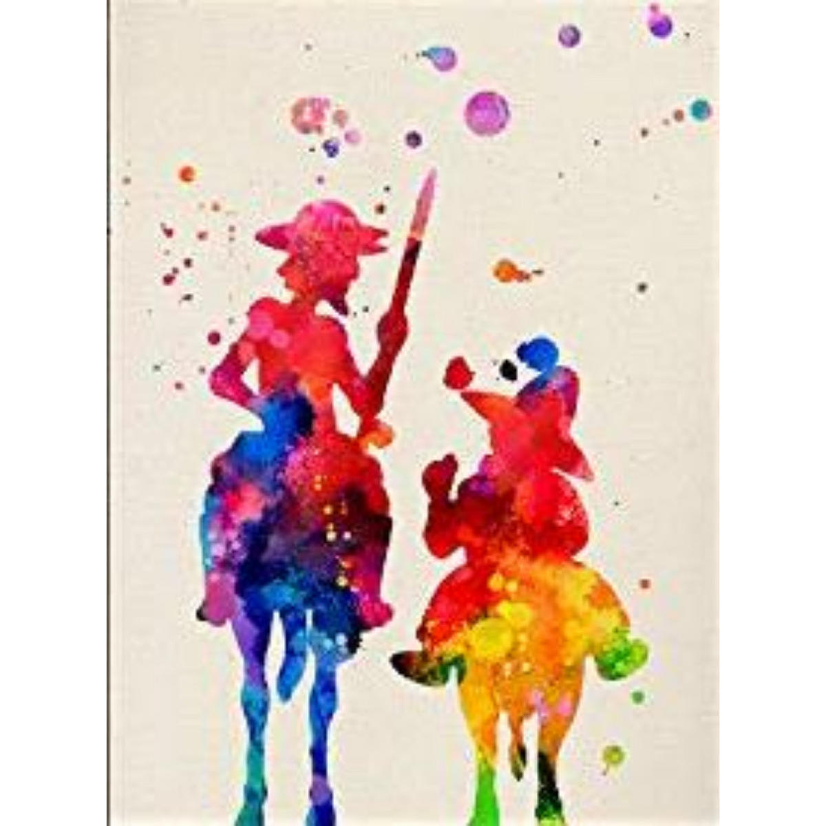 POSTER Don Quixote & Sancho Panza 30X40cm Rahmenlos - Klar, Papier (30/5/40cm) - Nacnic