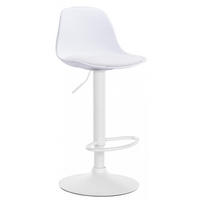 BARHOCKER Kunststoff weiß - Weiß, Kunststoff/Metall (39/82/43cm) - CLP