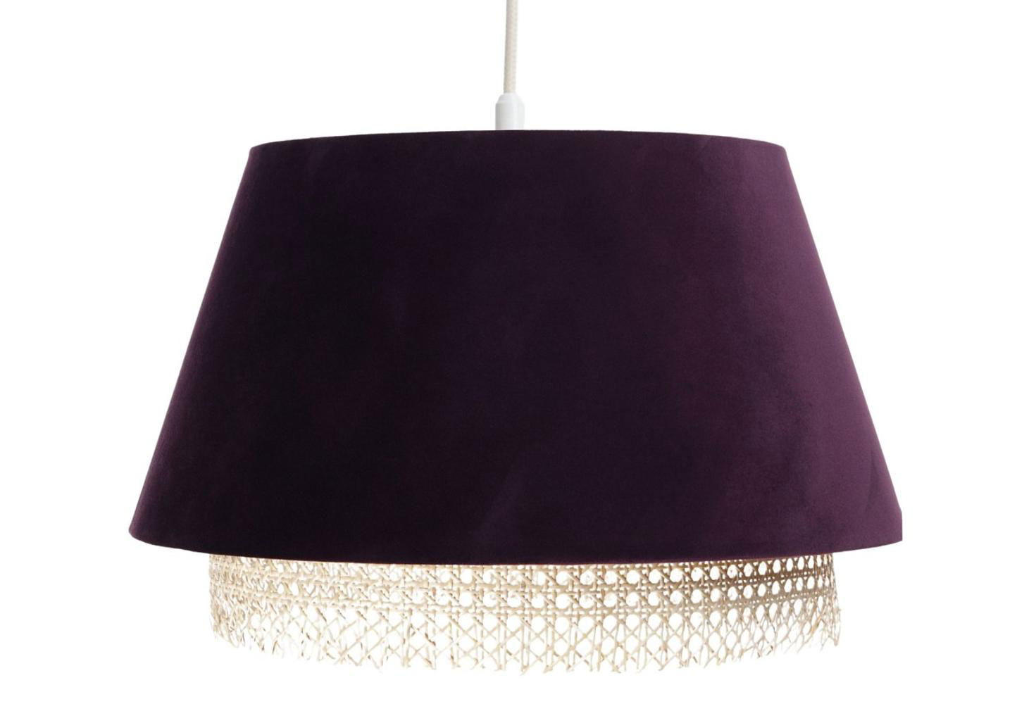 HÄNGELEUCHTE Lila 50/32 cm - Lila, Naturmaterialen (50/1.3/32cm) - ONZENO