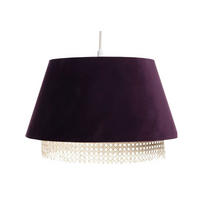 HÄNGELEUCHTE Lila 50/32 cm - Lila, Naturmaterialen (50/1.3/32cm) - ONZENO