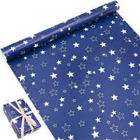 GESCHENKPAPIER Blau Sternenmuster 43 cm x 12 m - Blau, Papier (43/0.1/1200cm)