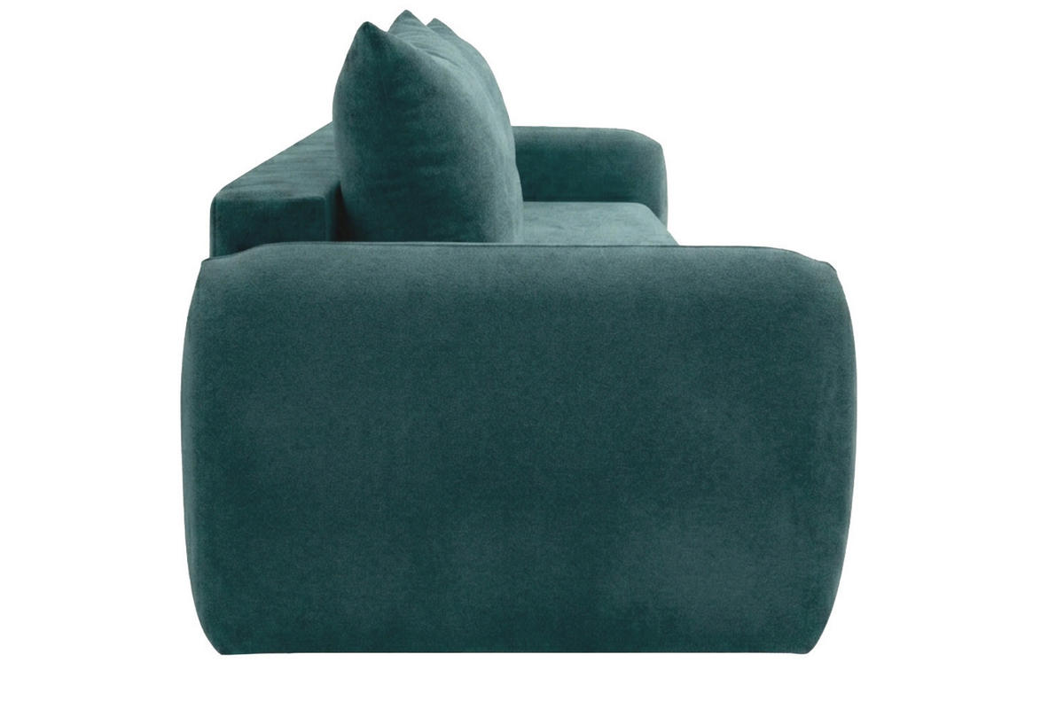 POHOVKA S Funkcí Spaní A Úložným Prostorem, Látka Doha, Zelená, HELA - zelená barva, dřevo (250/89/100cm) - Kaiser Möbel