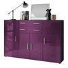 HIGHBOARD Aron Fronten in Brombeer Hochglanz - Brombeere, Holzwerkstoff (166.5/106.5/35cm) - Vladon